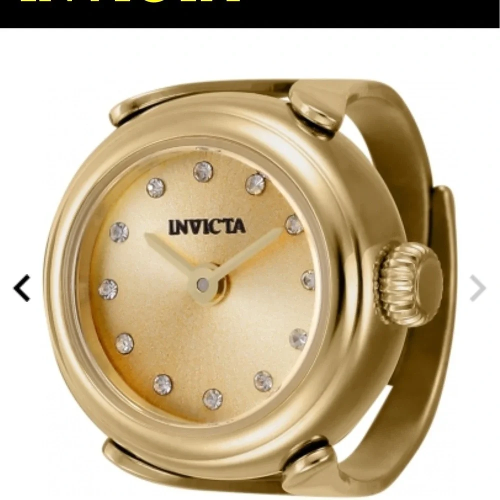 NEW Invicta Angel Women's Ring Watch - 17.5mm, Gold (44483) #0427